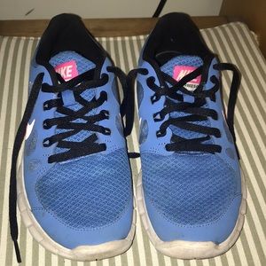 Blue and Pink Nike’s